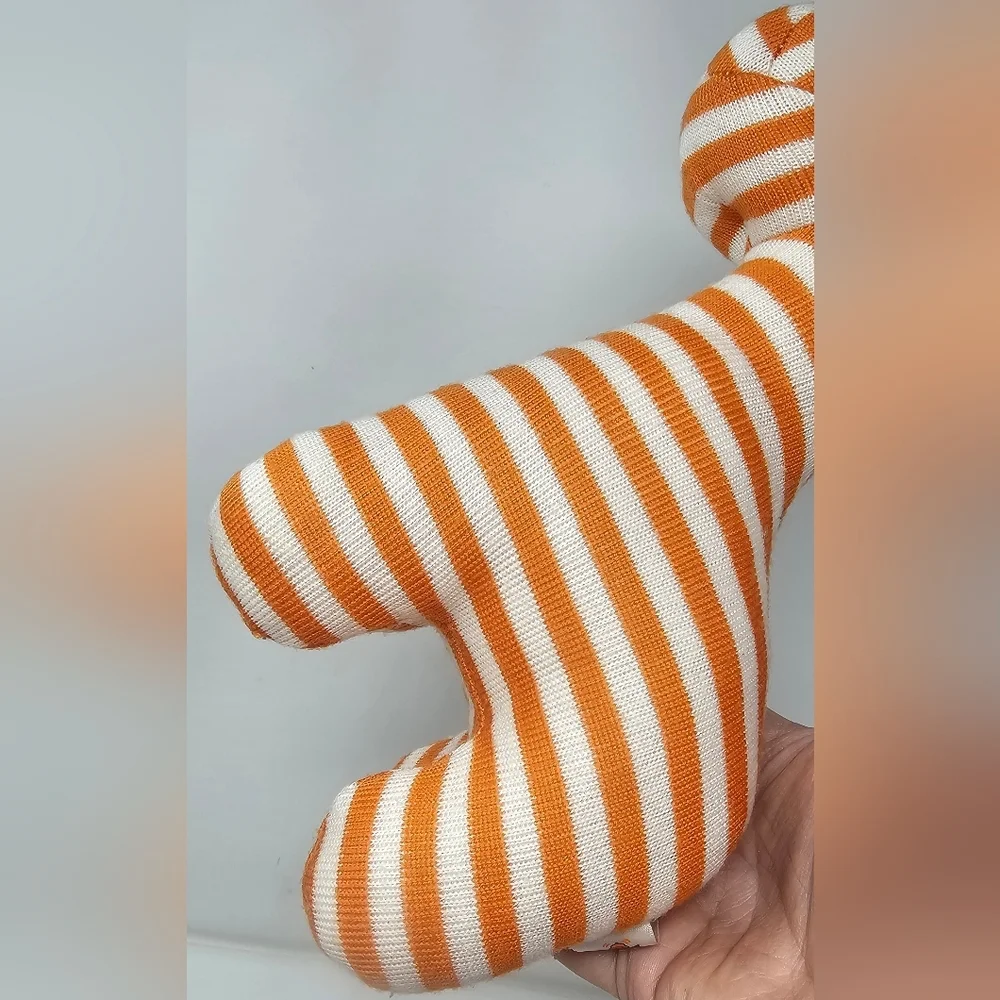 Jellycat Striped Orange White Geoffery Giraffe Soft Baby Chime Rattle Toy 9 in - Picture 4 of 13